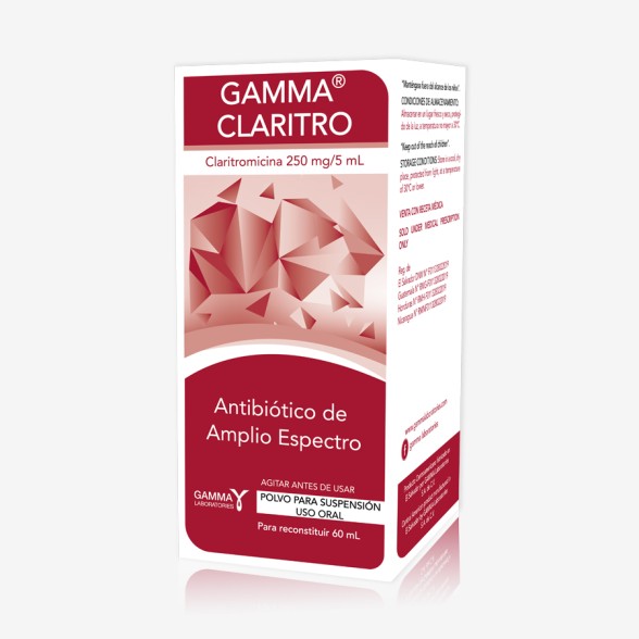 GAMMA CLARITRO 250 MG/5 ML POLVO PARA SUSPENSION ORAL